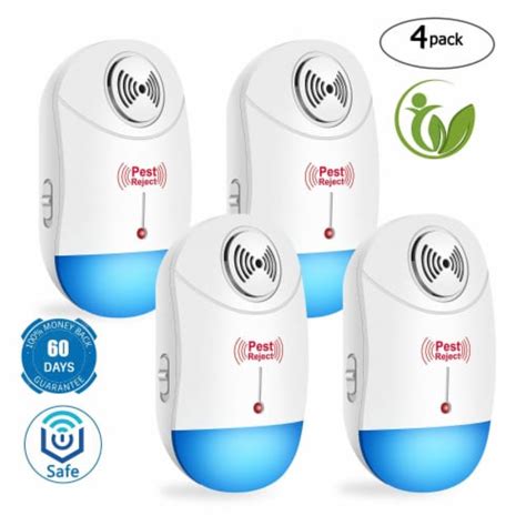 4x Ultrasonic Pest Repeller Electronic Plug In Pest Control Ultrasonic