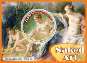 Stamp Naked Art Ivory Coast Illegal Stamps Naked Art 2017 Col CI