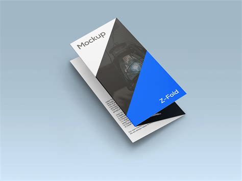 Brochure Z Fold Mockup Mod Les Psd Gratuits