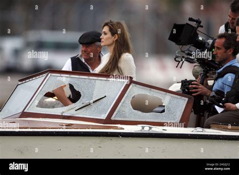 Angelina Jolie Pictured On Set Whilst Filming For The Movie The
