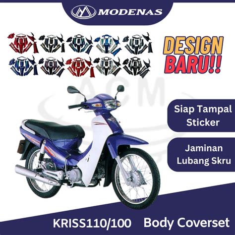 Modenas Kriss Kriss Fl Body Cover Set Siap Tampal Sticker