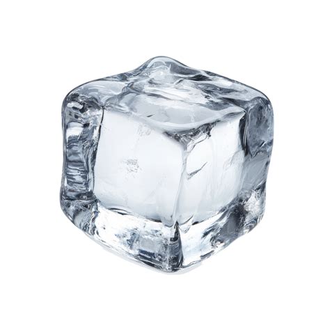 single ice cube isolated   clean transparent background