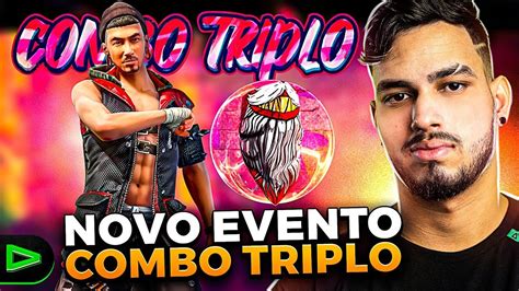 NOVO EVENTO COMBO TRIPLO RANQUEADA DUO MESTRE FREE FIRE AO VIVO