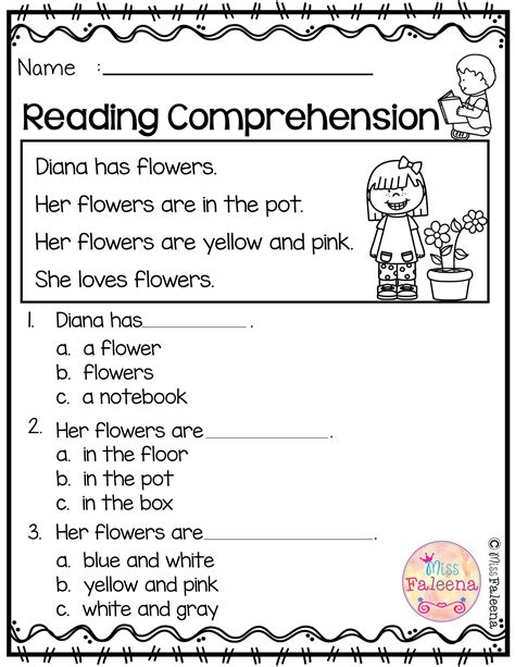 Reading Comprehension Printables Worksheets