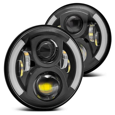 Aliexpress Buy 2pcs 80w 7 Halo Led Headlight Round 7inch H4 Hi