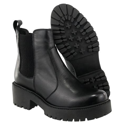 Bota Coturno Autem Originals Couro Cano Curto Elasticos Laterais Salto