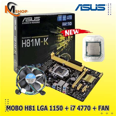 Jual Mobo Mainboard Motherboard H81 Asus Lga 1150 New Processor Core I7 4770 Fan Shopee