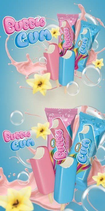 9150 Lody KORAL EKIPA Bubble Gum Mix 65ml X48 NOWOSC Icecreams