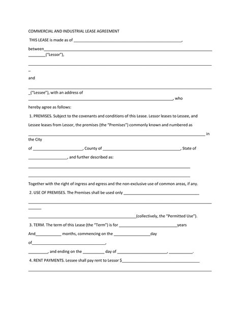 26 Free Commercial Lease Agreement Templates Templatelab