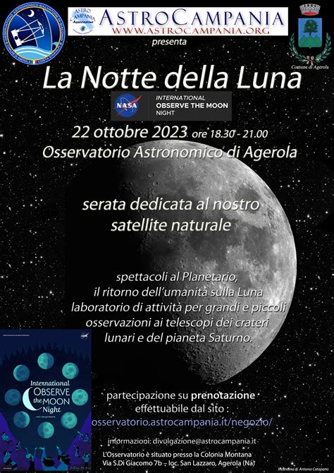 Notte Della Luna Evento In Osservatorio Ad Agerola Ottobre