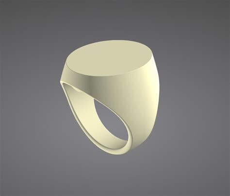 Oval Signet Ring D Model D Printable Cgtrader