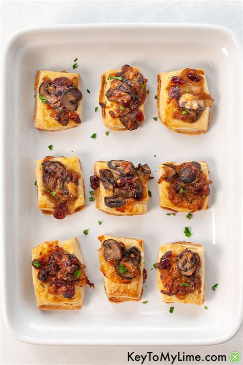 Mushroom Puff Pastry Bites - Easy Holiday Appetizer! - Key To My Lime