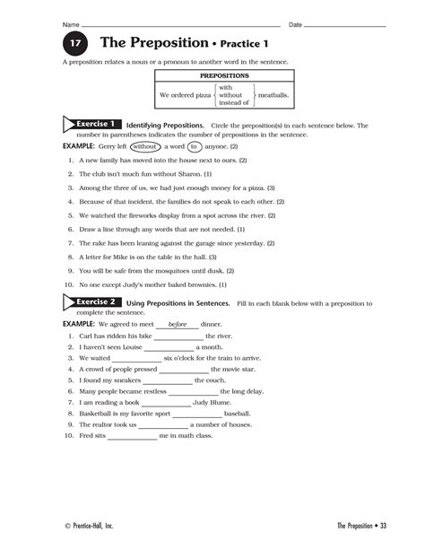 Preposition Practice Full Of Teaching Grammar Aprendizaje Sena