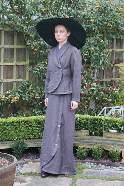 Edwardian Walking Suit 1910s Ladies Suit Titanic Costume Etsy