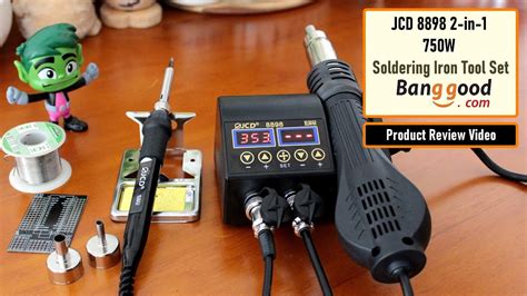 JCD 8898 2 In 1 750W Soldering Iron Tool Set Review YouTube