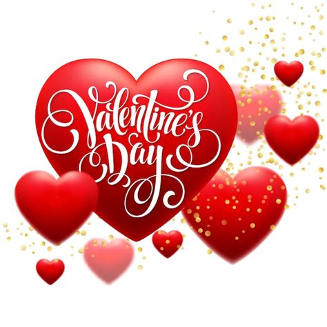 Premium Vector Red Blur Hearts Valentine Day Background Vector