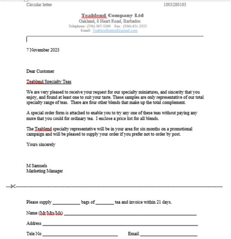 Circular Letter With Tear Off Slip Flashcards Quizlet