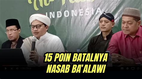 KH Imaduddin Utsman 15 Bukti Ilmiah Batalnya Nasab H4B1B Ba Alawi