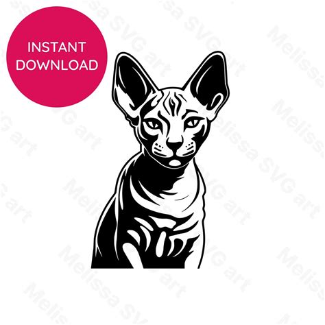 Sphynx SVG Cat Portrait Cat Print Svg Pet Silhouette Cricut Laser