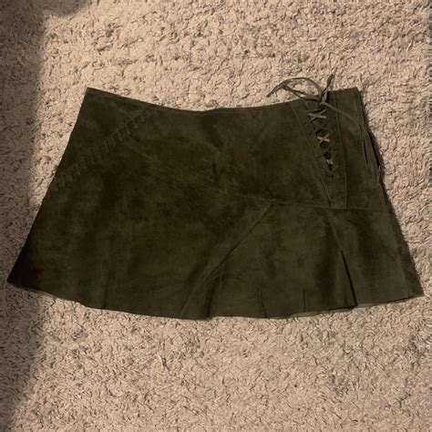 Old Label River Island Mini Skirt Gorg Khaki Colour Depop