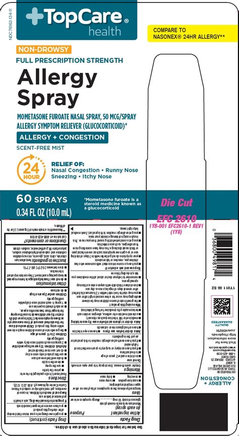 Topco Associates Llc Allergy Spray Drug Facts