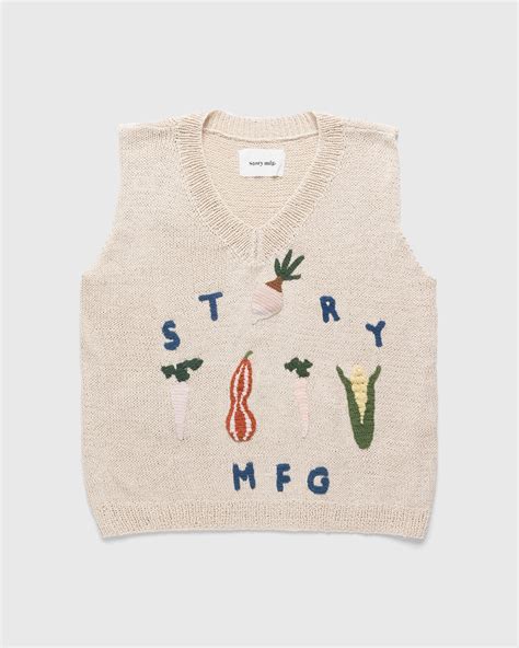 Story Mfg Party Vest Squash White Highsnobiety Shop