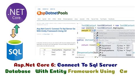 Aspnet Core 6 Connect To Sql Server Database With Entity Framework