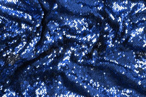 Blue Sequins Festive Background Abstract Backdrop For Holiday And