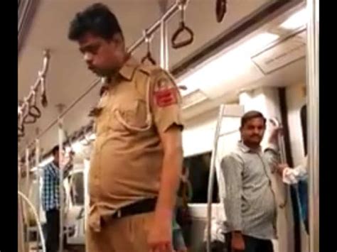 Video Clip Of Allegedly Drunk Cop In Delhi Metro Goes Viral The