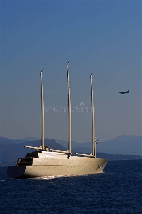 World`s Largest Sailing Yacht Named A Editorial Photo Image Of Blue