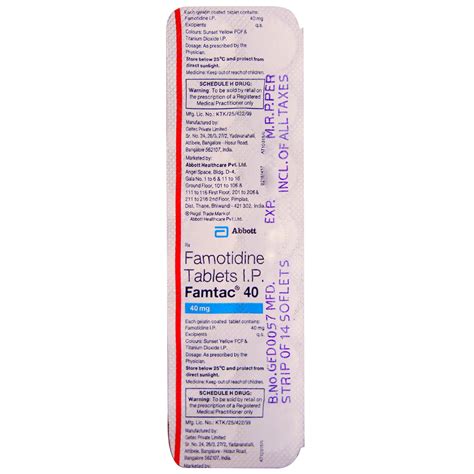 Famtac 40 Tablet 14 S Price Uses Side Effects Composition Apollo Pharmacy