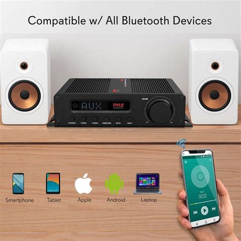 Wireless Bluetooth Home Audio Amplifier 100W 5 Channel Home Theater