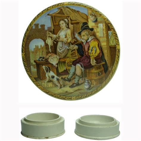 Prattware Lid The Poultry Woman Abcr Auctions