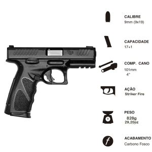 Pistola 9mmPistola Taurus TS9 9mm Capacidade 17 1 4 Striker Fire