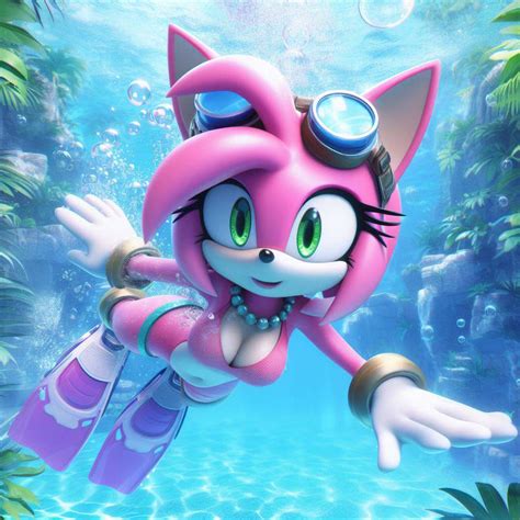 Amy Rose Swimsuit Diving 7 By Bludinimax On Deviantart