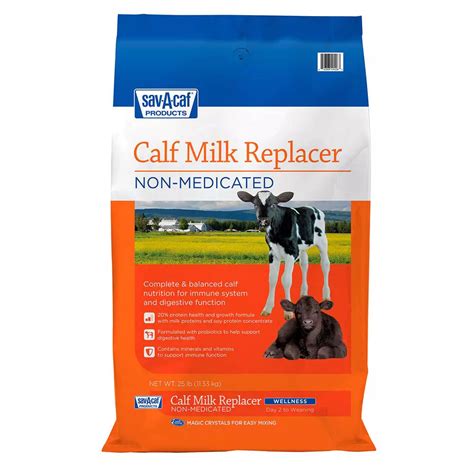 Sav A Caf Wellness 20 20 Non Medicated Calf Milk Replacer 25 Lb