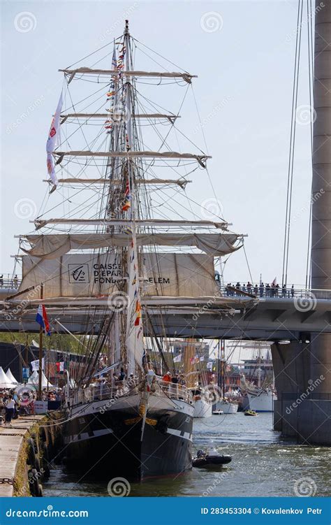 Belem Is A Three Masted Barque On The Seine River For Armada