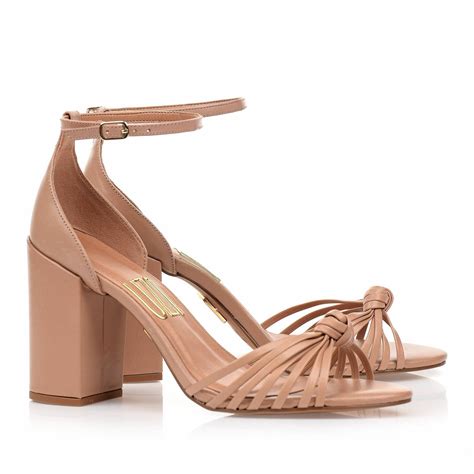 Sand Lia Salto M Dio Ecoven Nude Uza Shoes Sapatos Femininos