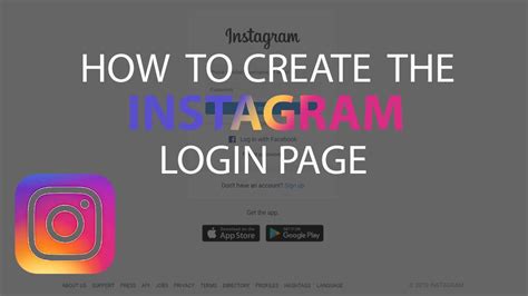 How To Create The Instagram Login Page Using Html And Css Instagram