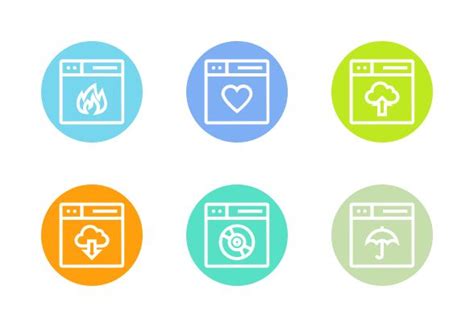 Web Pages Icons By Graphic Mall Web Page Icon Graphic Circle Outline