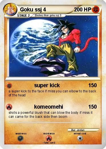 Pokémon Goku ssj 4 60 60 super kick My Pokemon Card