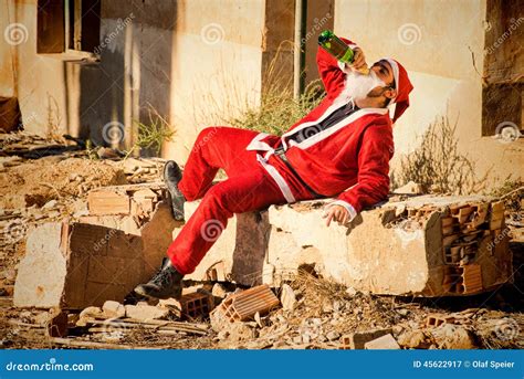 Drinking Santa Stock Image Image Of Christmas Champagne 45622917
