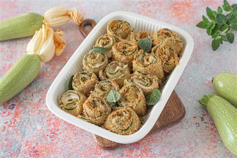 Involtini Di Zucchine Al Forno La Ricetta Dell Antipasto Leggero E