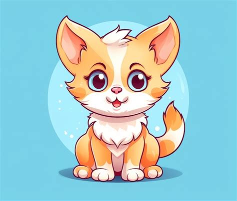 Premium Ai Image A Cartoon Of A Cat With Big Eyes And A Big Smile On