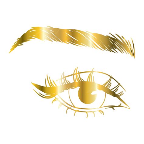 Premium Vector Eyelash Extension Logo Makeup With Gold Glitter Vector
