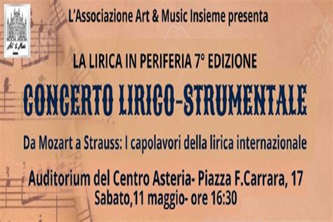 Galà lirico un concerto lirico strumentale per tutti Sabato 11