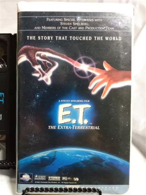 ET VHS THE Extra Terrestrial 1996 Remastered Film E T Clamshell Drew