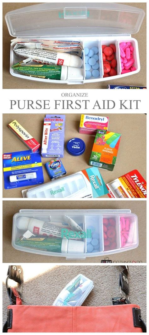 Purse First Aid Kit Just In Time For Summer Diy First Aid Kit Purse Organization First Aid