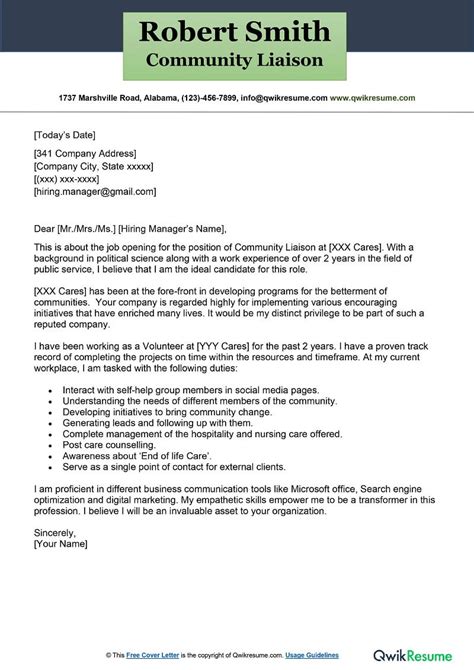 Chief Of Police Cover Letter Examples Qwikresume