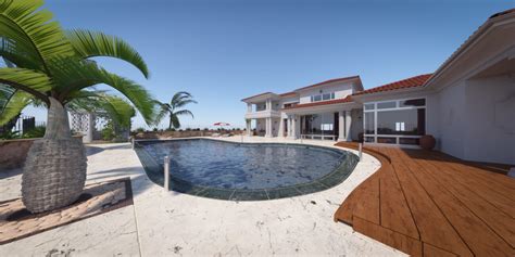 Hot HDRI Sets Hamptons Pool House EXR Format HDR Image By Dreamlight